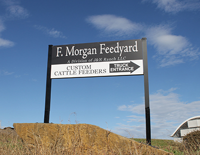 F. Morgan Feedyard sign